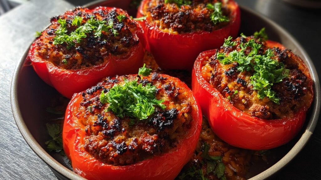 Beef Stuffed Bell Peppers