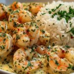 Creamy garlic shrimp