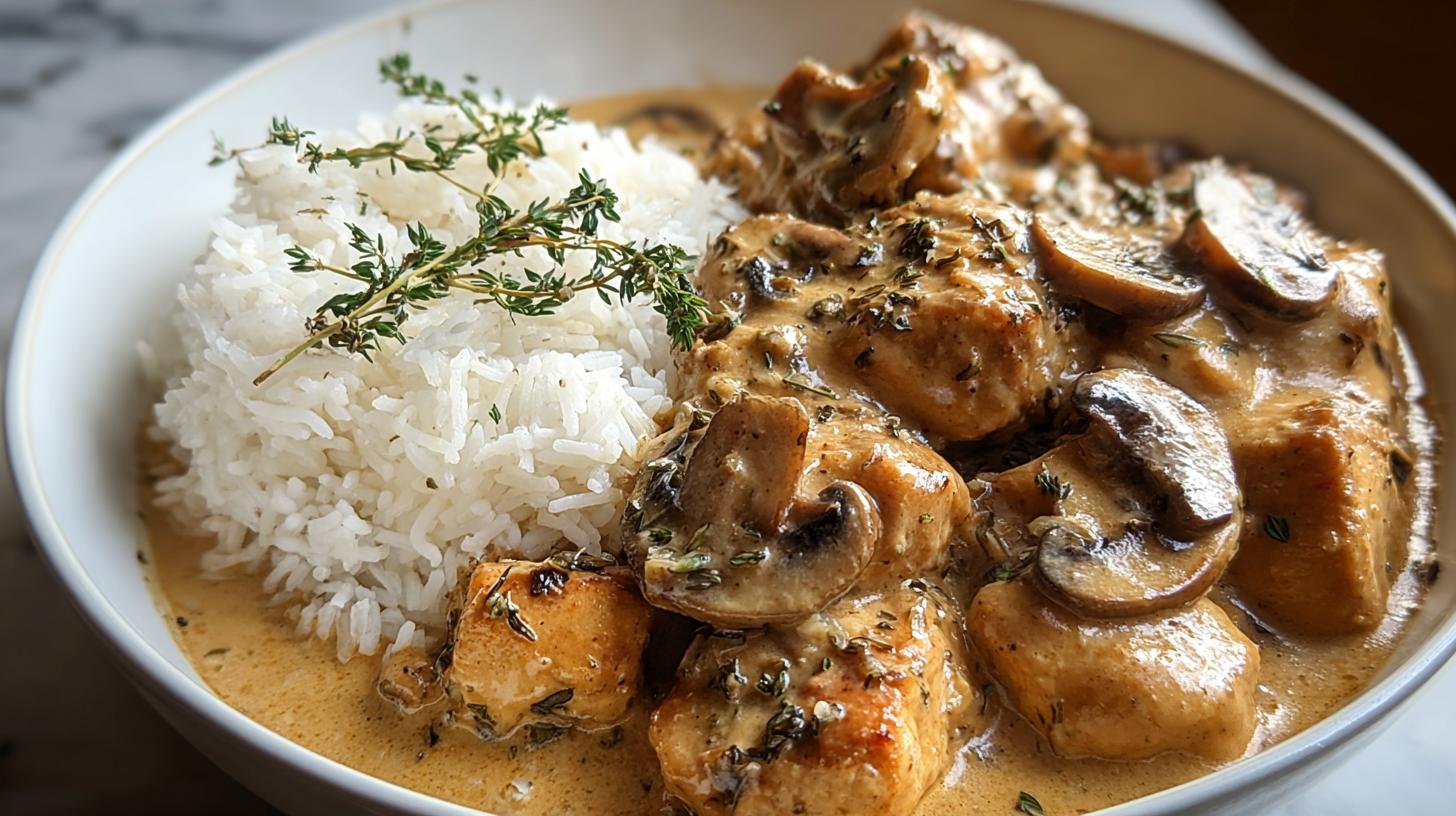 Creamy mushroom chicken