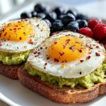 avocado toast with eggs
