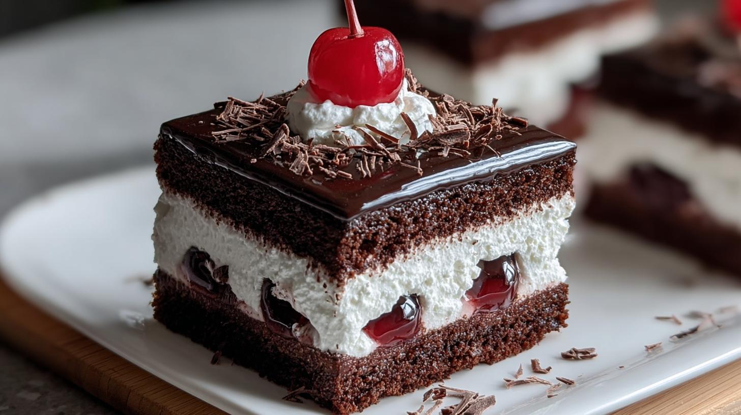 black forest cake squares