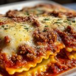 cheesy baked ravioli