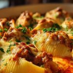 cheesy beef stuffed shells