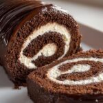 chocolate cream Swiss roll