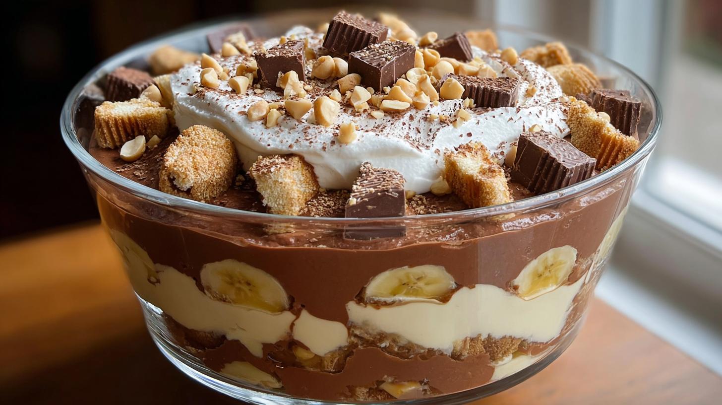 chocolate peanut butter banana trifle