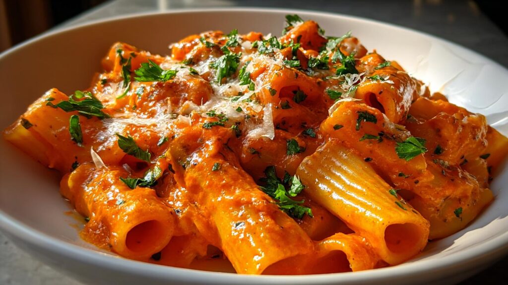 creamy tomato garlic pasta