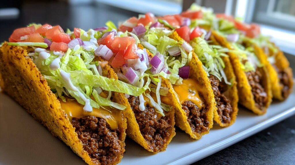 crispy baked beef tacos