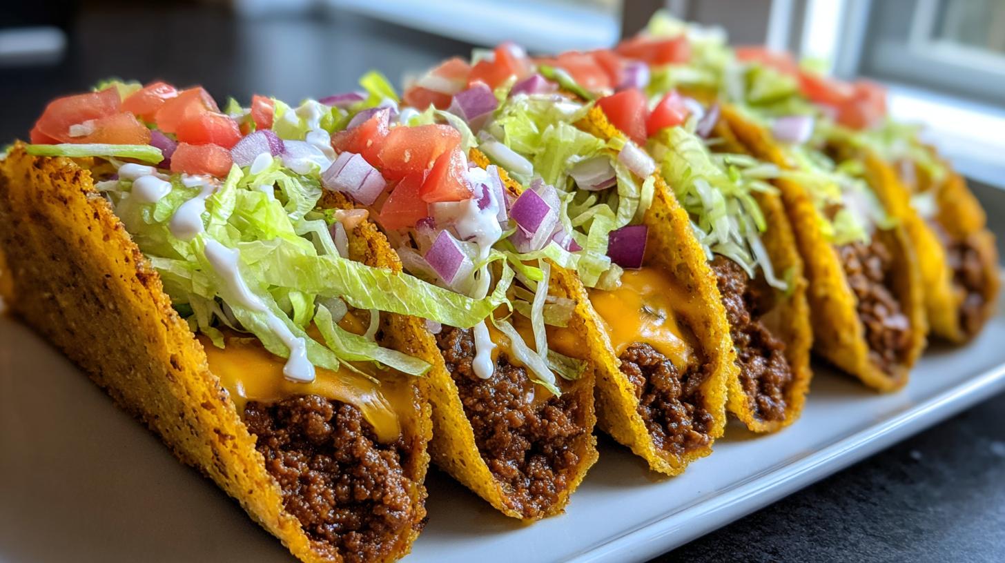crispy baked beef tacos