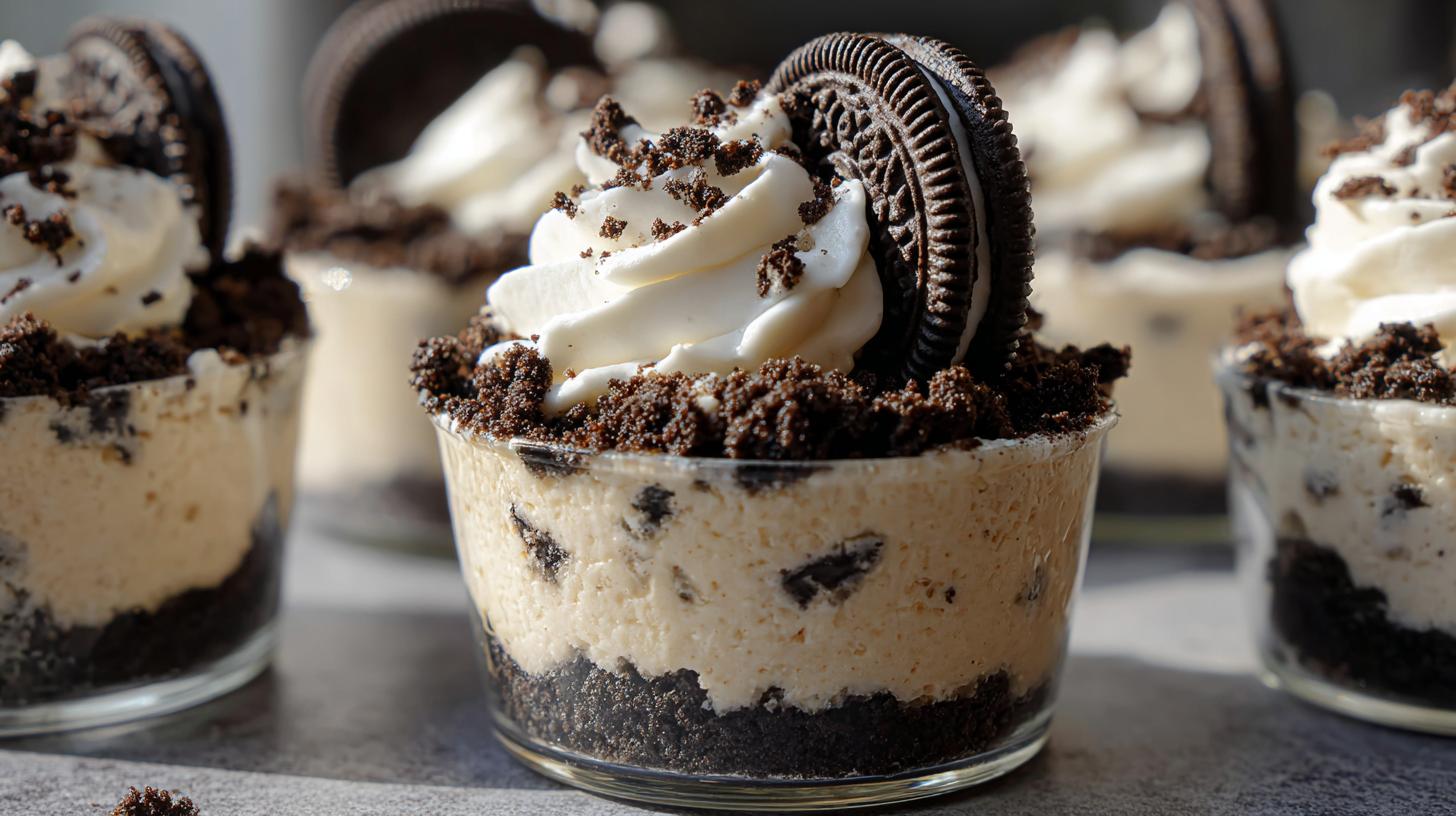 easy no-bake oreo cheesecake cups