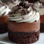 mini chocolate mousse brownies