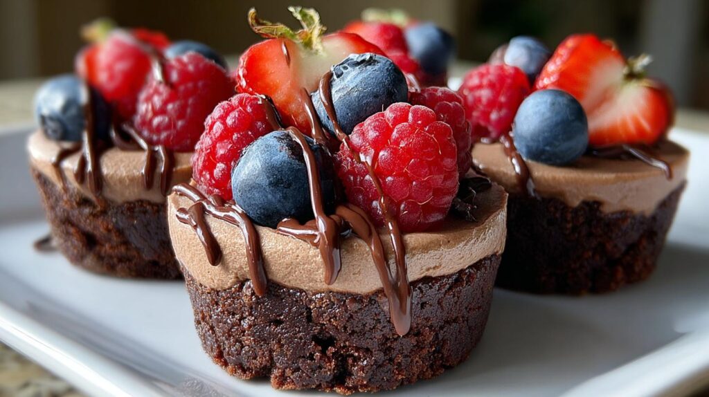 mini chocolate mousse cheesecake cups