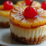 mini pineapple upside down cheesecakes