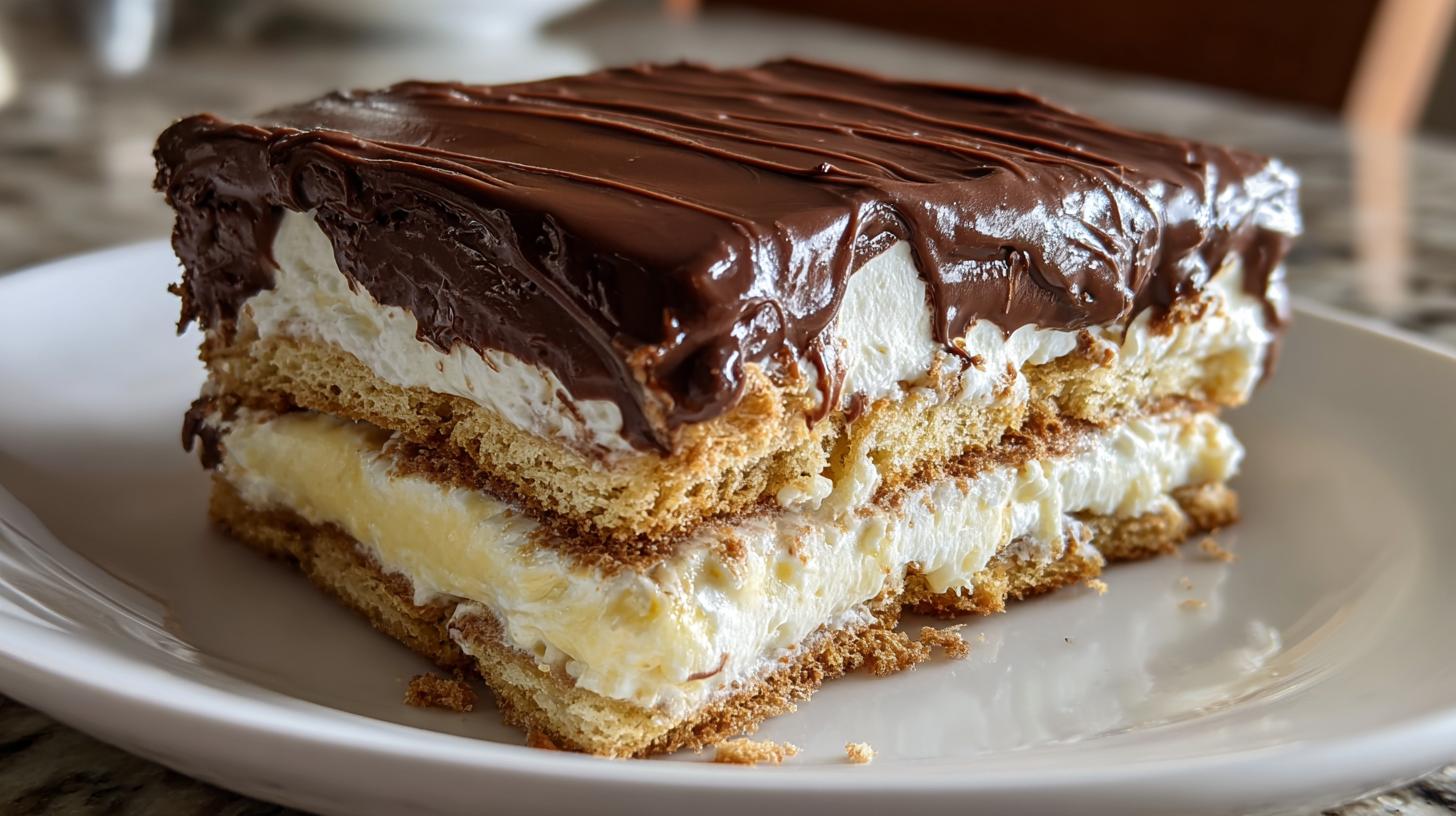no bake chocolate eclair cake