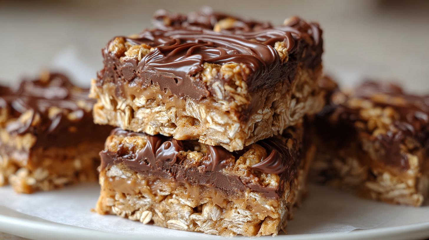 no bake oatmeal chocolate bars