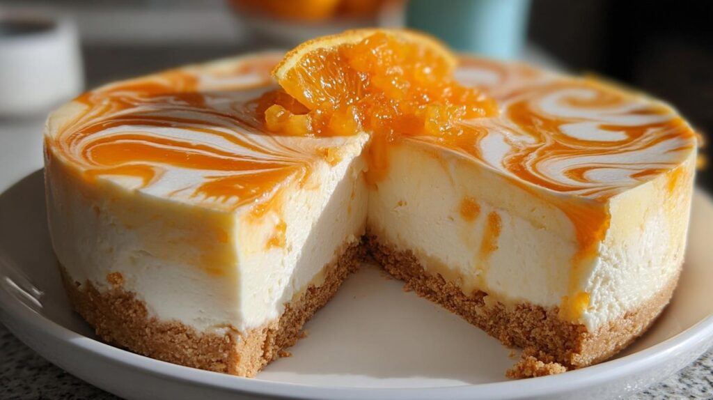 no bake orange creamsicle cheesecake