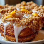 peach cobbler donuts