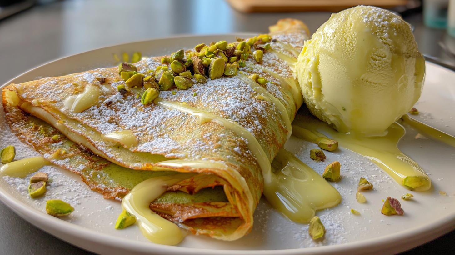 pistachio crepe