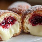 raspberry cream filled donuts