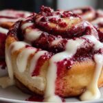 red velvet cinnamon rolls