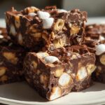rocky road bars with marshmallows & peanut butter