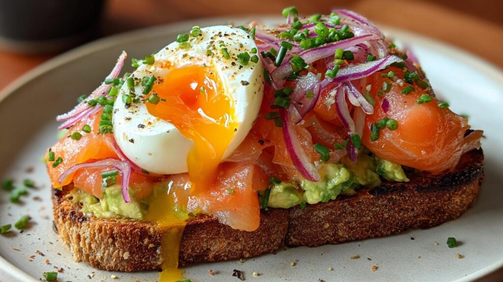 smoked salmon avocado toast