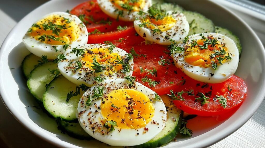 soft boiled egg salad