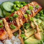 spicy salmon rice bowl