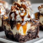 turtle brownie cheesecake bites
