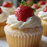 vanilla strawberry cupcakes