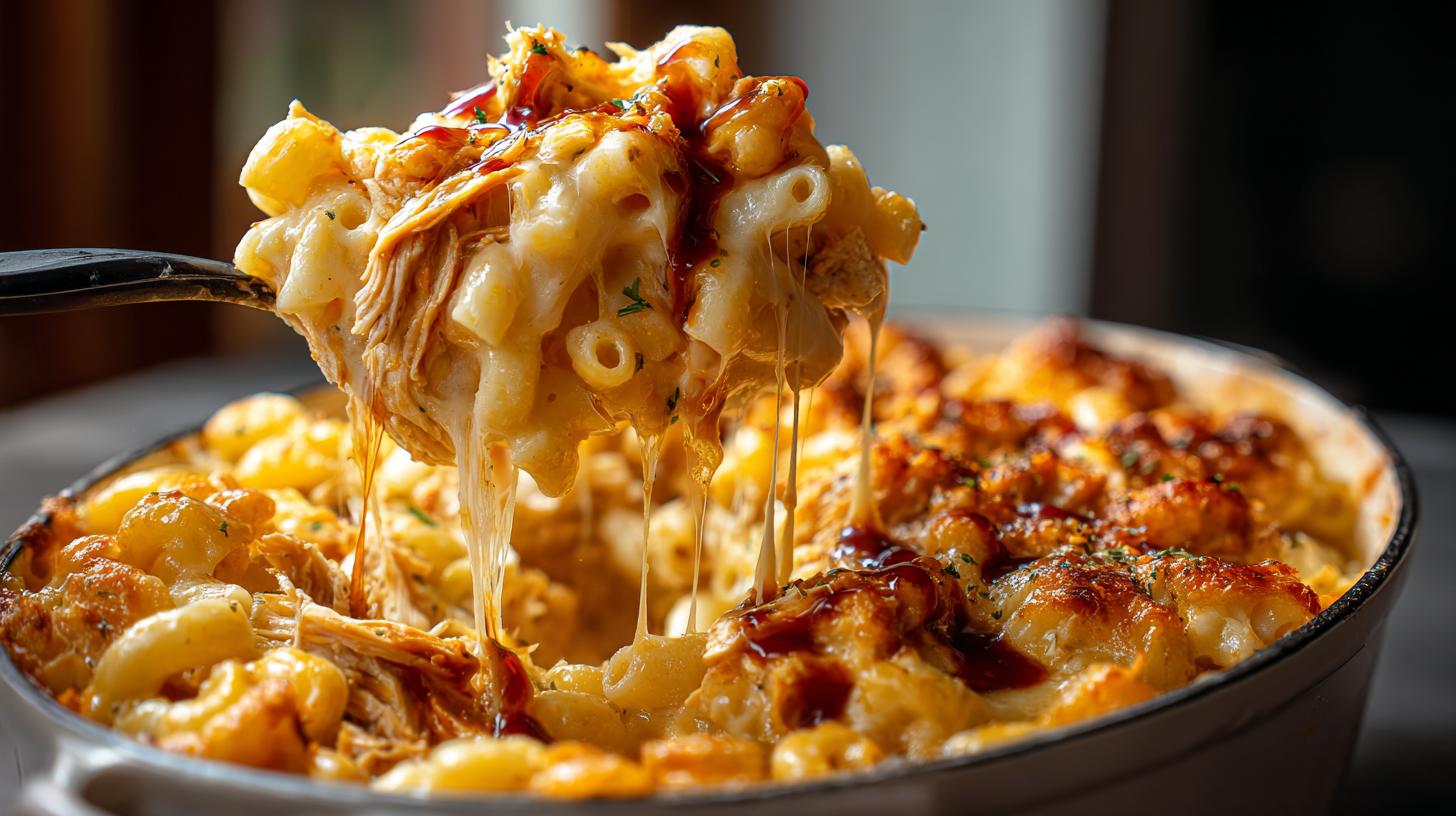 BBQ chicken mac and cheese