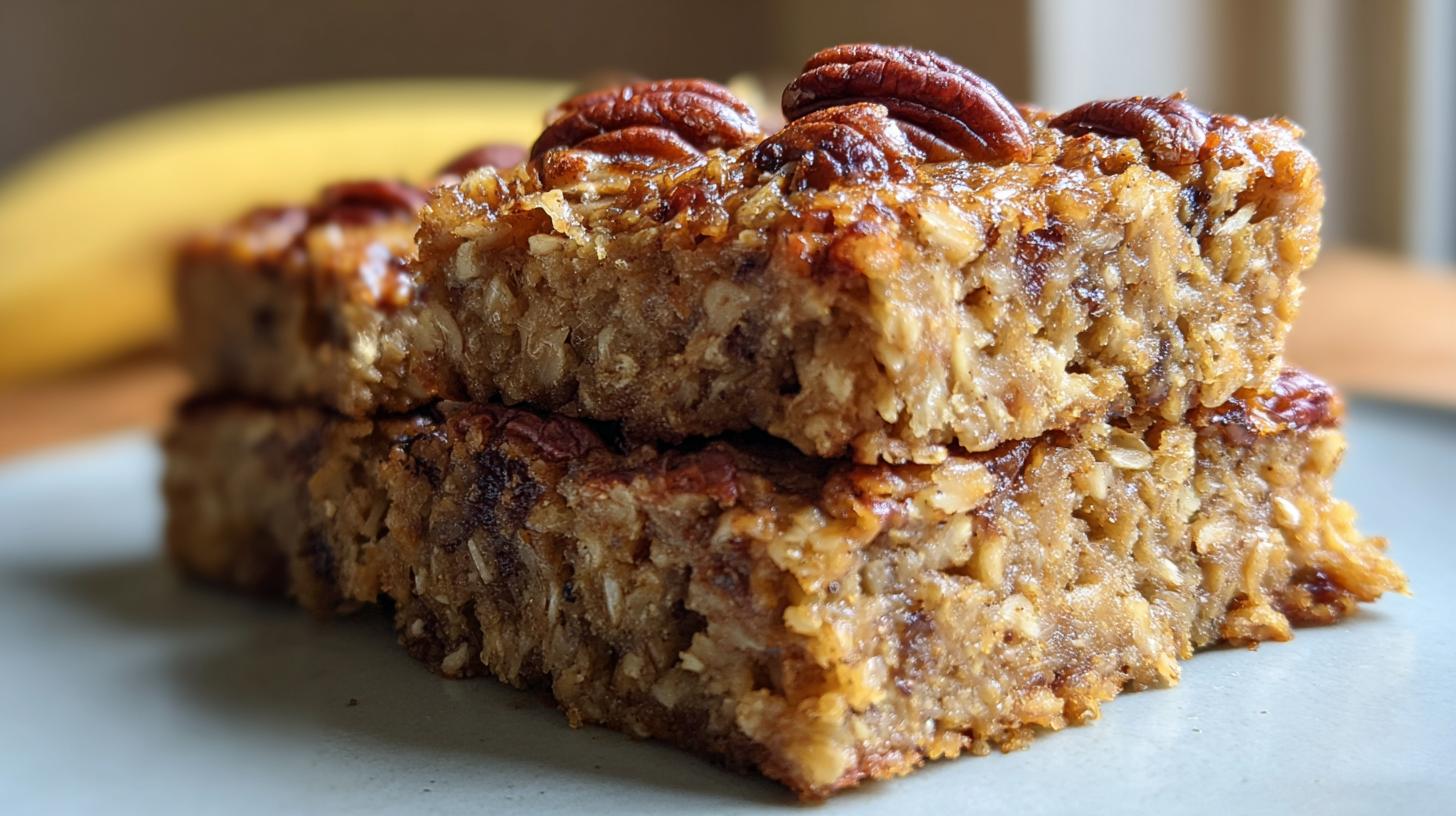 baked banana oatmeal bars