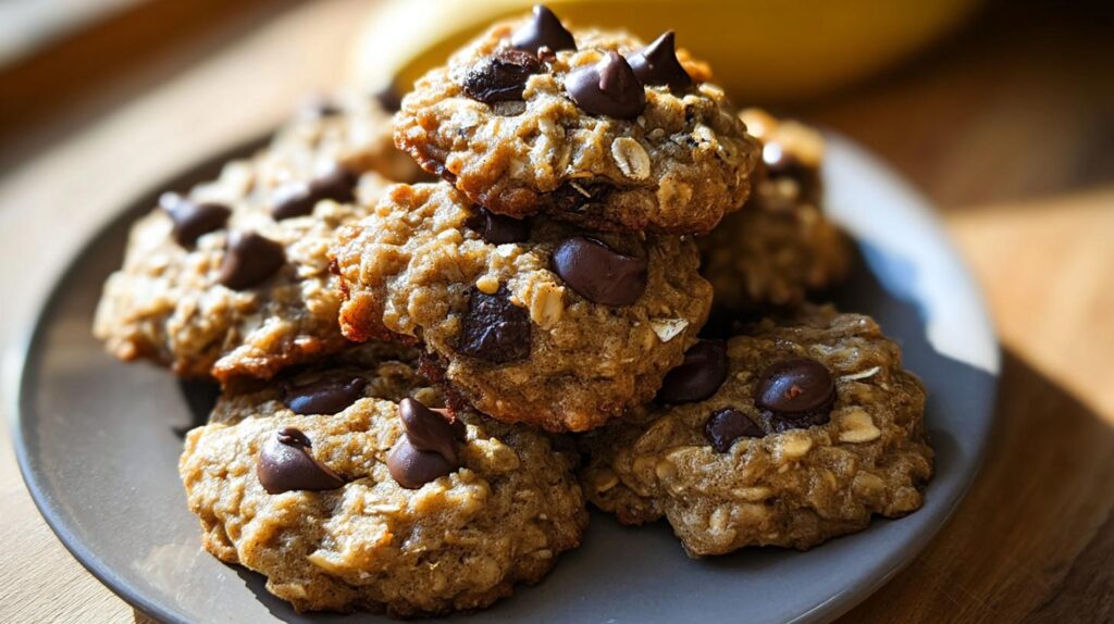 banana oatmeal chocolate chip cookies