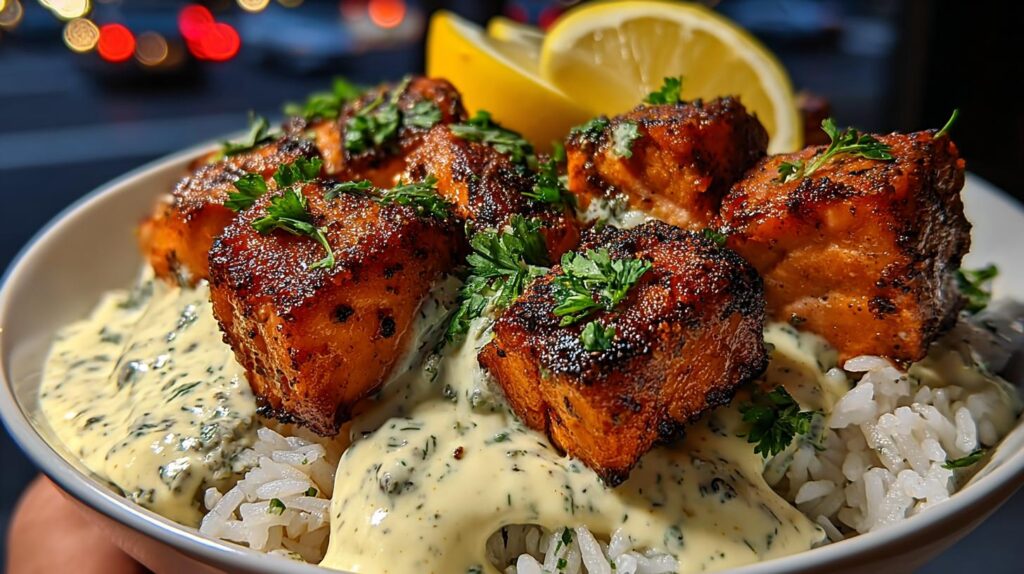 blackened salmon bites