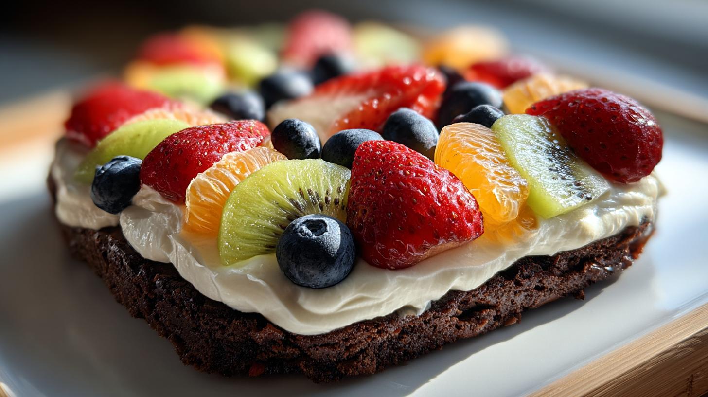 brownie fruit pizza