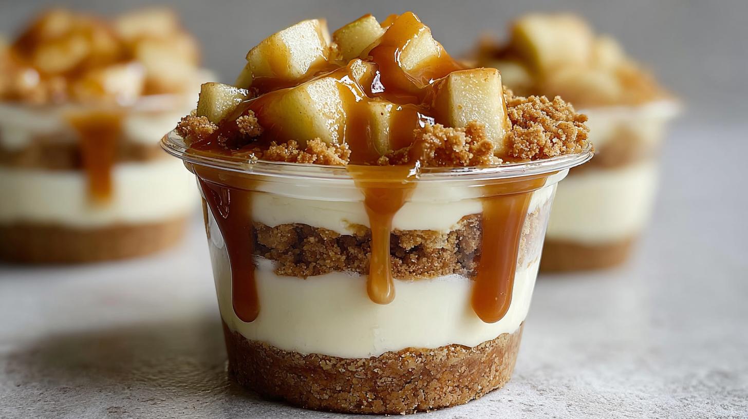 caramel apple cheesecake parfaits