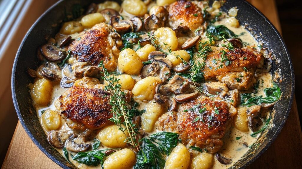 creamy chicken and gnocchi