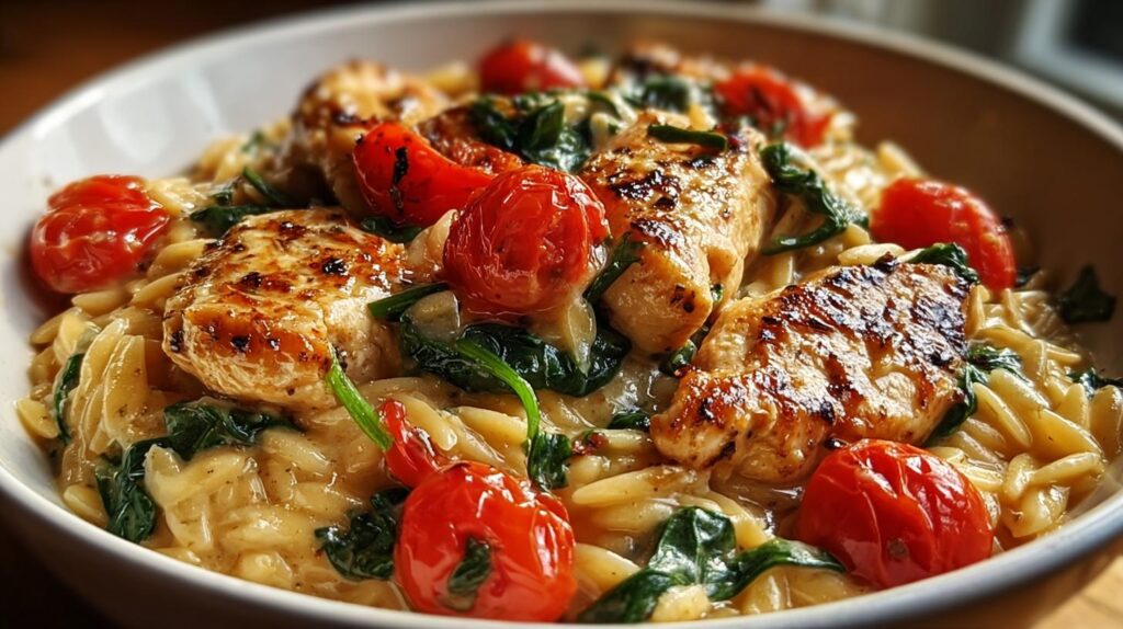 creamy chicken orzo