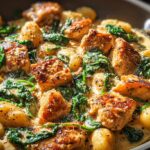 garlic chicken gnocchi skillet