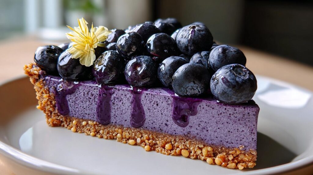 no-bake blueberry chia seed pie