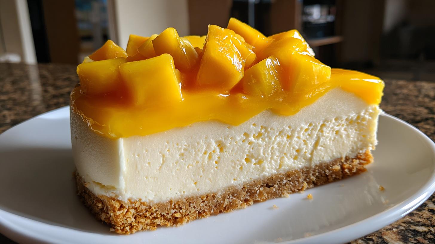 no-bake mango cheesecake