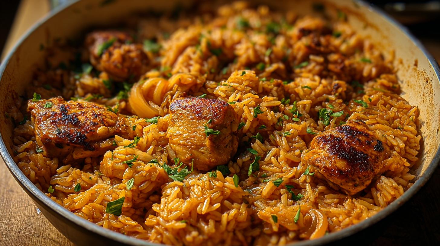 one pan chicken and rice