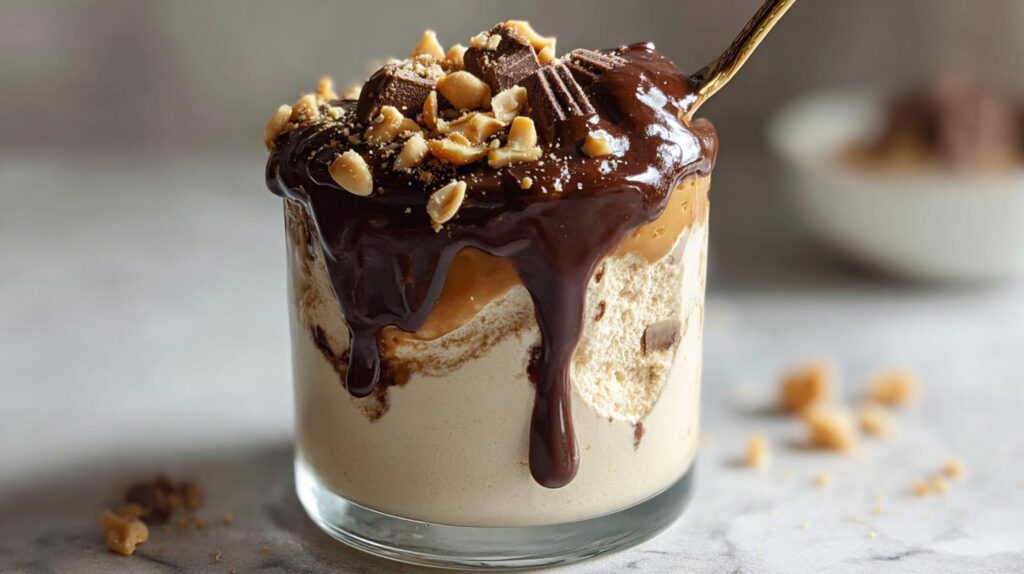 peanut butter cup cottage cheese mousse