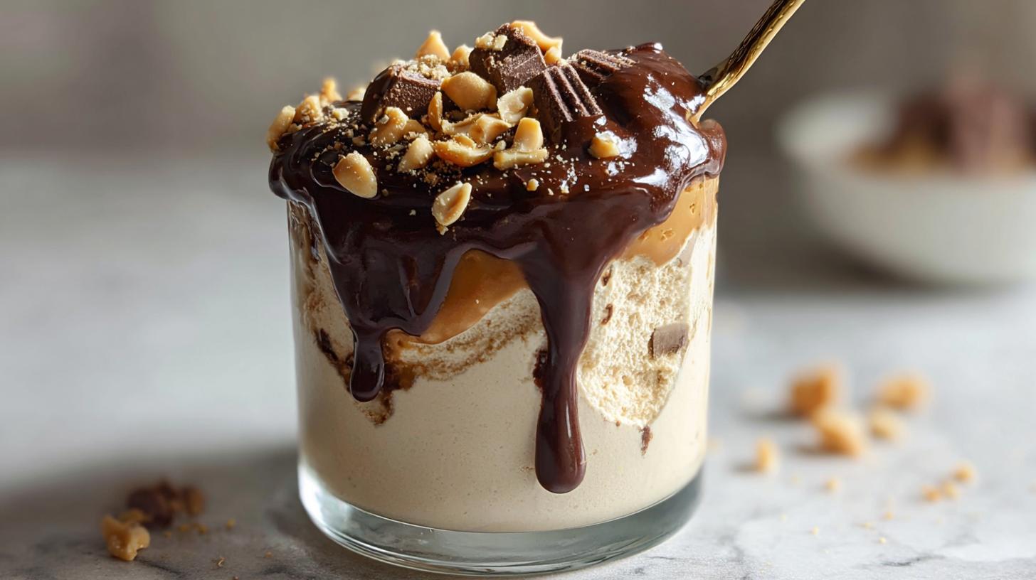 peanut butter cup cottage cheese mousse