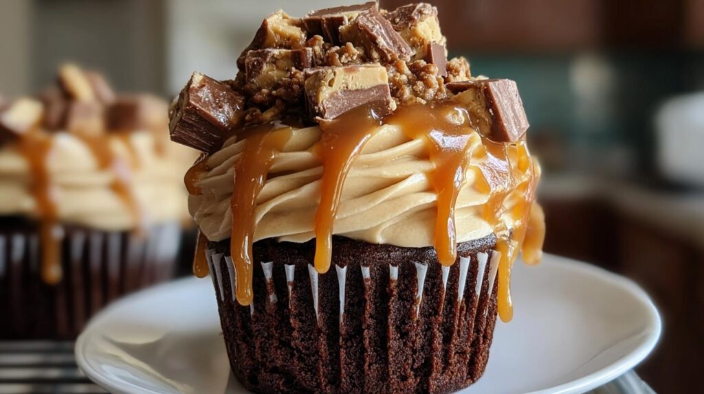 snickers cupcakes