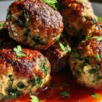 spinach garlic meatballs