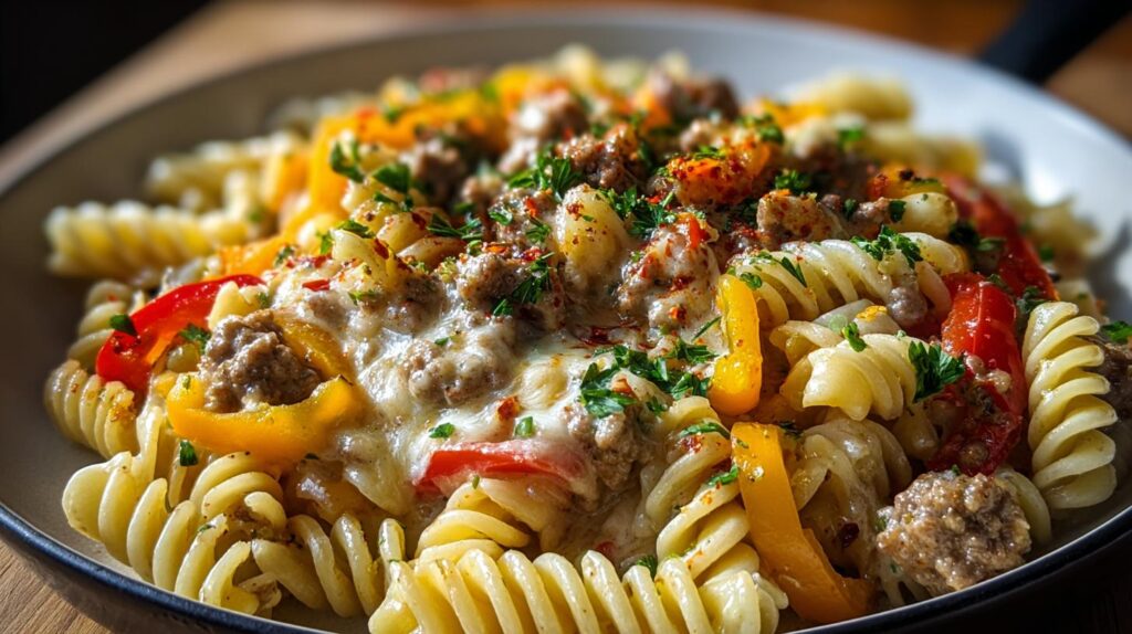 Creamy Sausage and Peppers Pasta