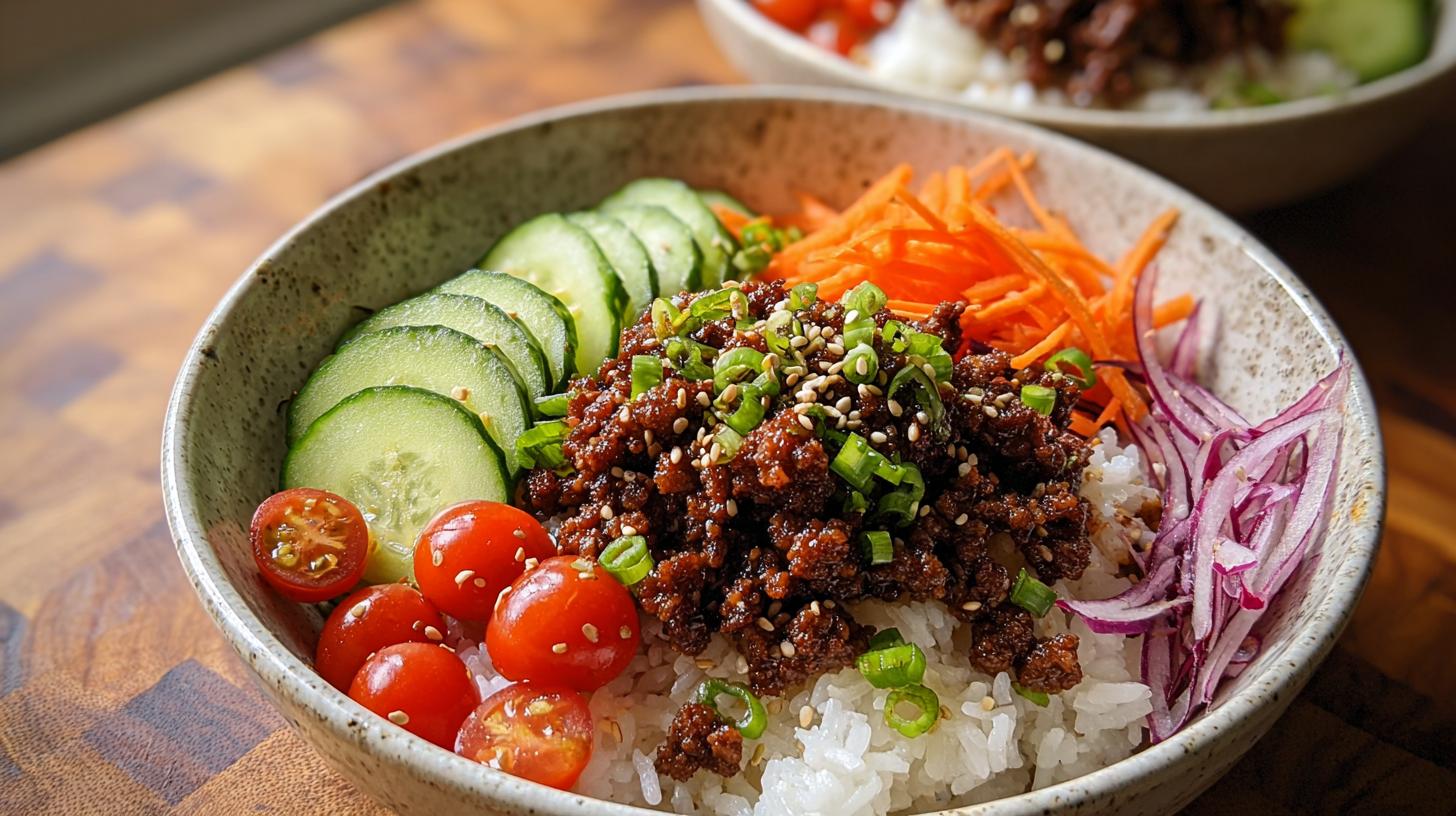 Korean Ground Beef Rice Bowl