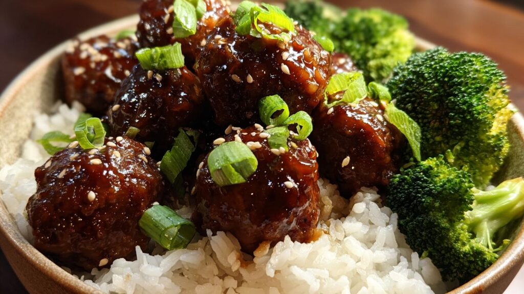 Mongolian beef meatballs