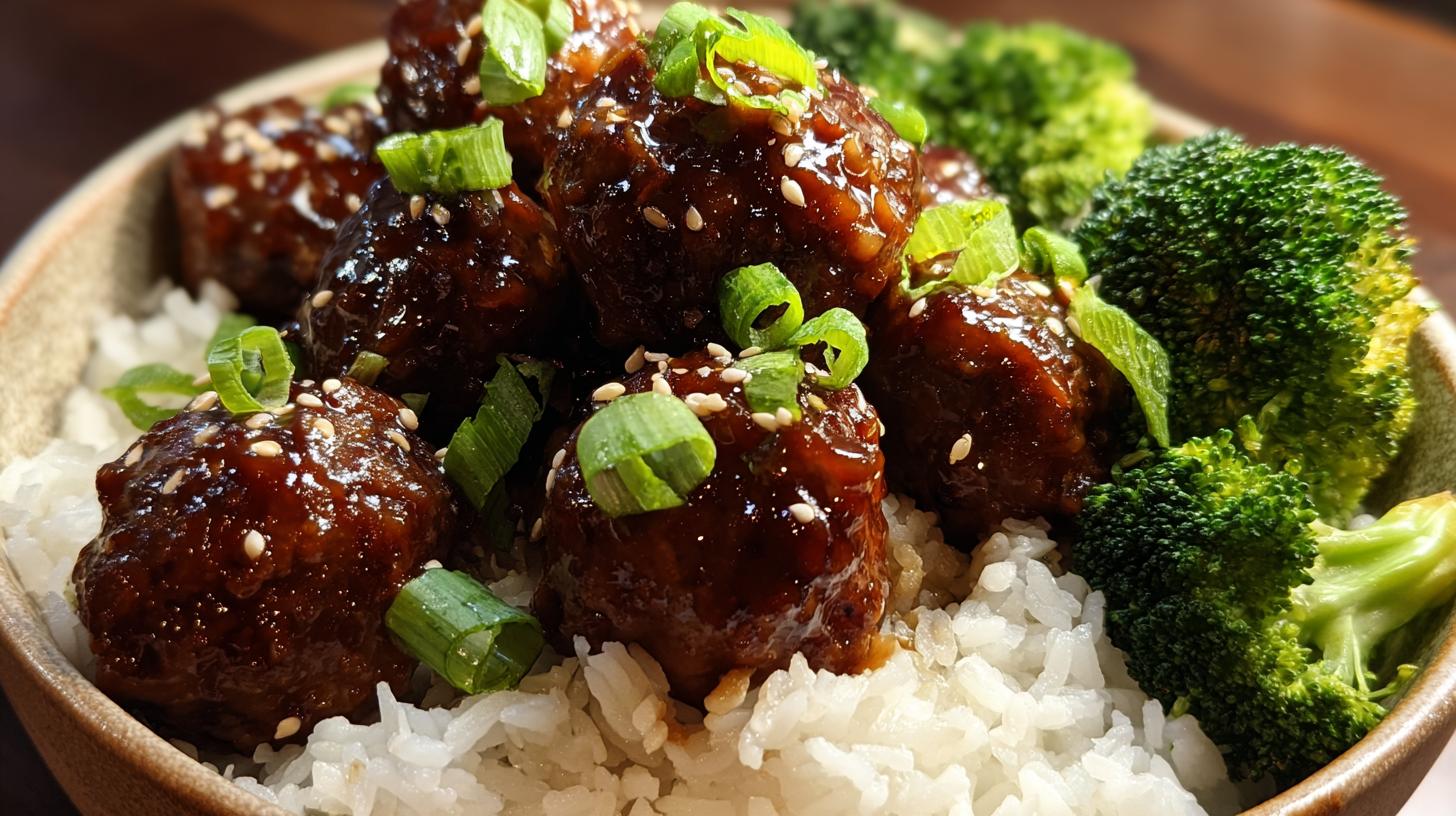 Mongolian beef meatballs