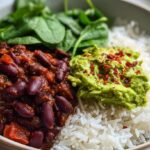 Vegetarian Chili Rice Bowl